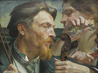 Porträt des Malers Antoni Zembaczyński von Jacek Malczewski